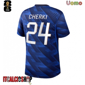 Francia Rayan Cherki #24 Prima Maglia Mondiali 2026 Manica Corta